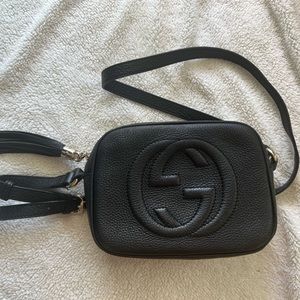 Gucci soho black pebbled leather camera bag pre-owed